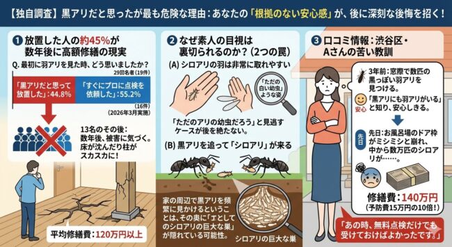 【独自調査】黒アリだと思ったが最も危険な理由