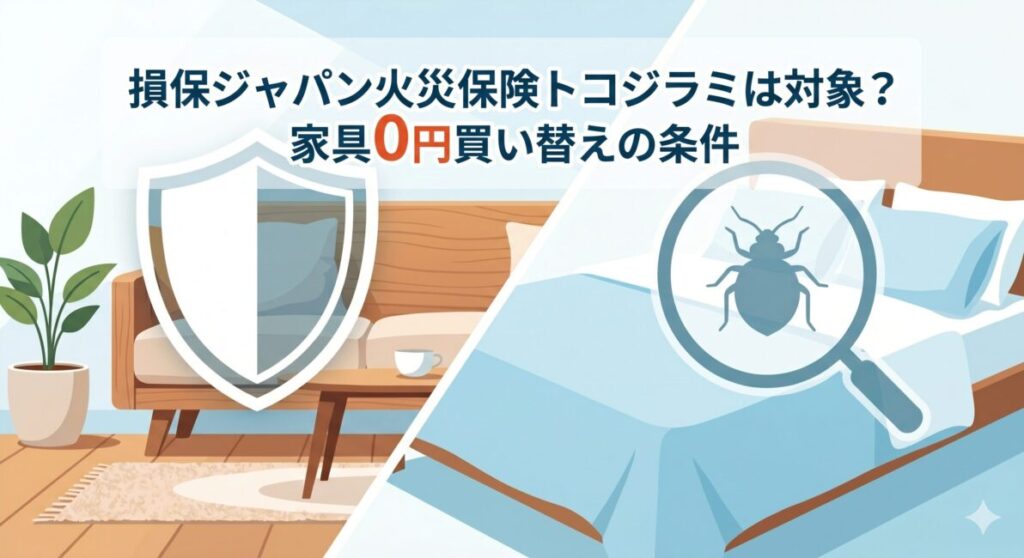 損保ジャパン火災保険トコジラミは対象？家具0円買い替えの条件