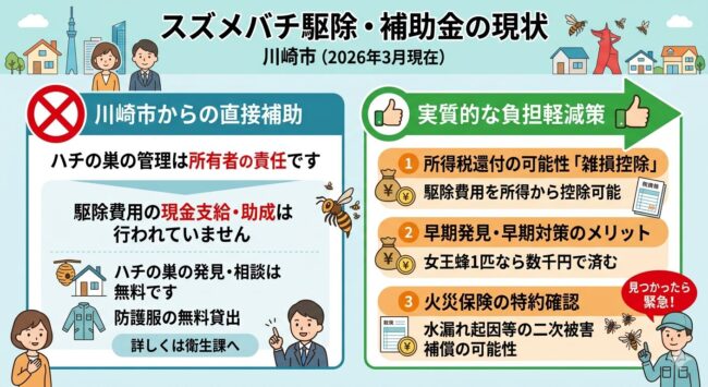 川崎市のスズメバチ駆除・補助金の現状