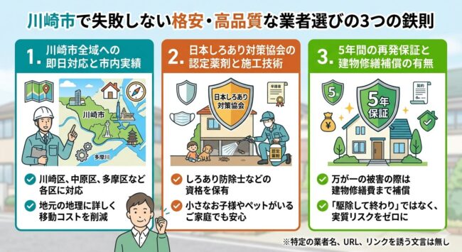 川崎市で失敗しない格安・高品質な業者選び3つの鉄則