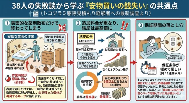 38人の失敗談から学ぶ安物買いの銭失いの共通点