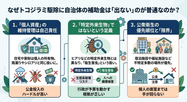 なぜ自治体の補助金は出ないのが普通なのか？