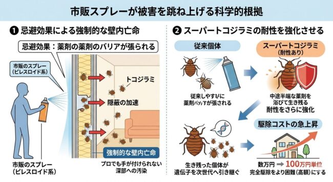 良かれと思った市販スプレーが被害を跳ね上げる科学的根拠