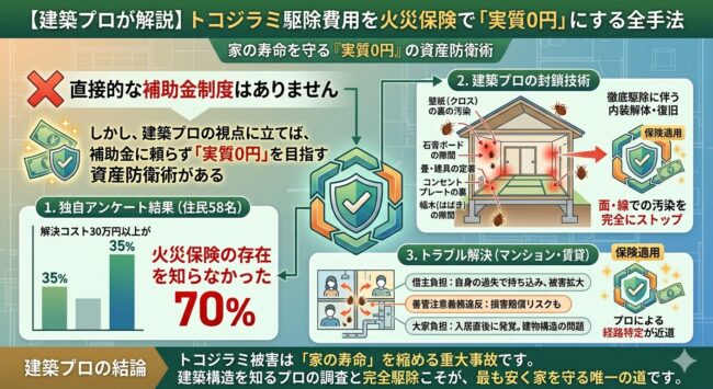 【建築プロが解説】トコジラミ駆除費用を火災保険で「実質0円」にする全手法｜マンションの損害賠償と家財補償のリアル