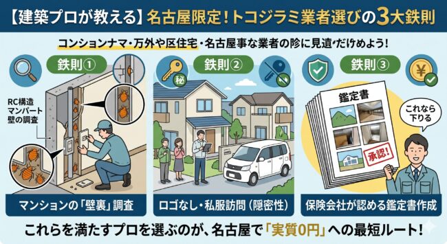 失敗しない名古屋のトコジラミ駆除業者の選び方3大鉄則