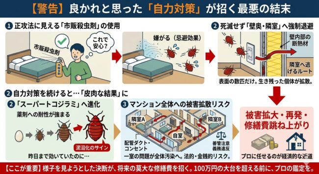 トコジラミの自力対策が侵入を加速させる