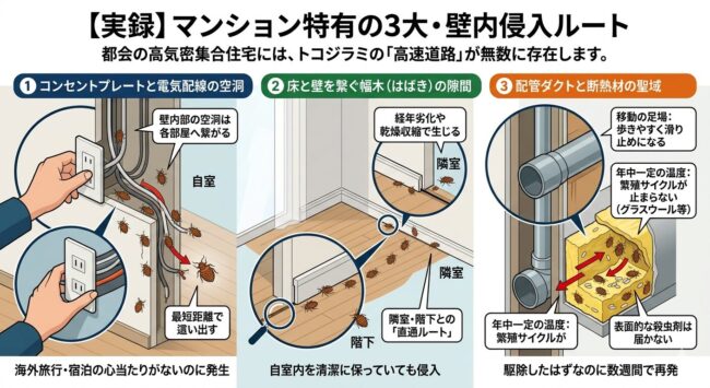 【実録】マンション特有の3大・壁内侵入ルート