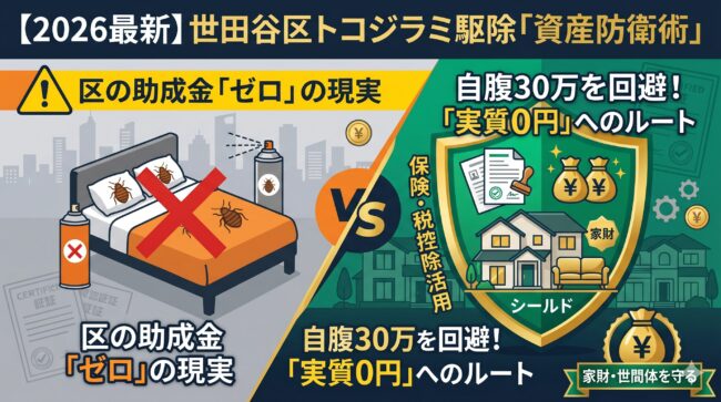 【2026】世田谷区のトコジラミ駆除！助成金ゼロを覆し「実質0円」で家財を守る資産防衛術
