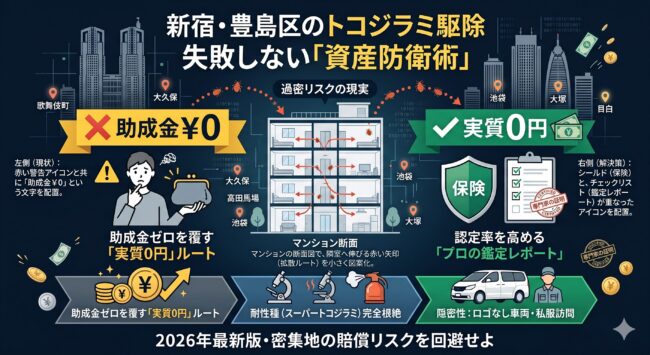 【2026】新宿・豊島区のトコジラミ駆除！助成金ゼロを覆し「実質0円」で根絶する資産防衛術