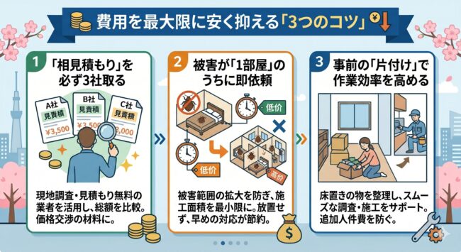 東京での駆除費用相場と安く抑えるコツ