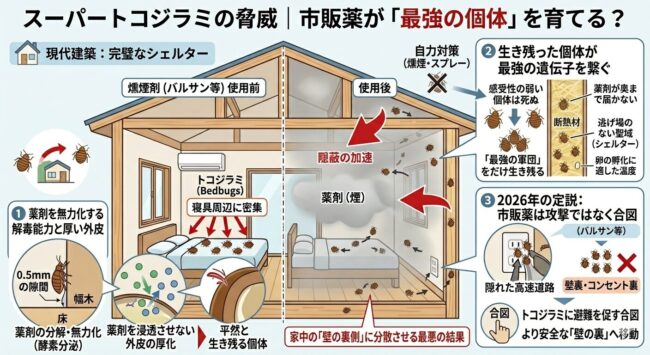 スーパートコジラミの脅威｜市販薬が最強の個体を育てる？