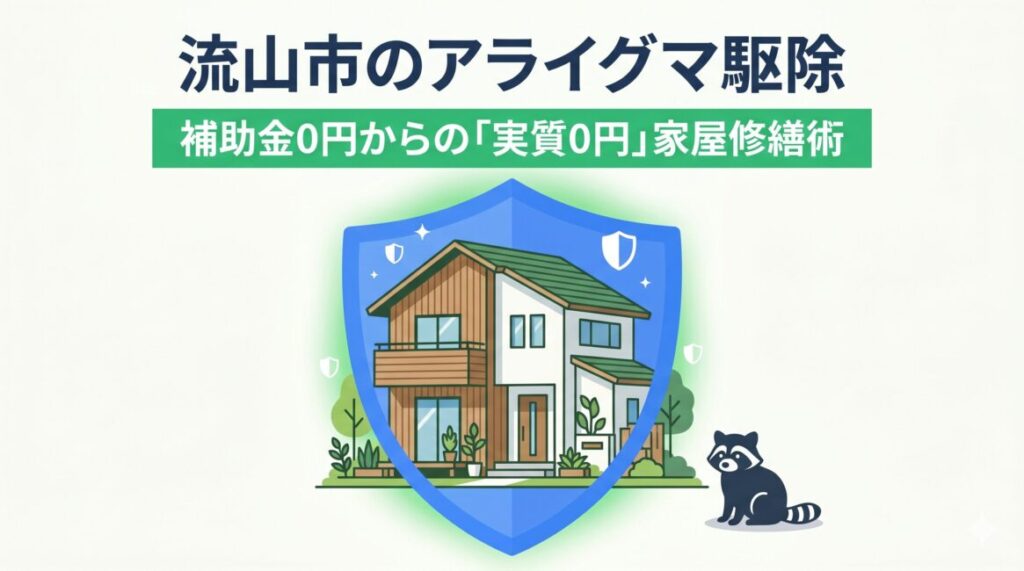 【2026年最新】流山市のアライグマ駆除補助金ガイド｜市役所の対応実態と「実質0円」で家を直す裏技
