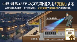 【2026】中野・練馬のネズミ駆除｜木密地域特有の「再侵入」を防ぐ建築プロの鉄則と実質0円の解決策