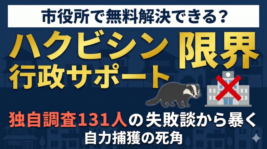 ハクビシン駆除の行政サポート徹底解説！市役所への相談手順と131人の罠貸出失敗談から暴く自力捕獲の盲点