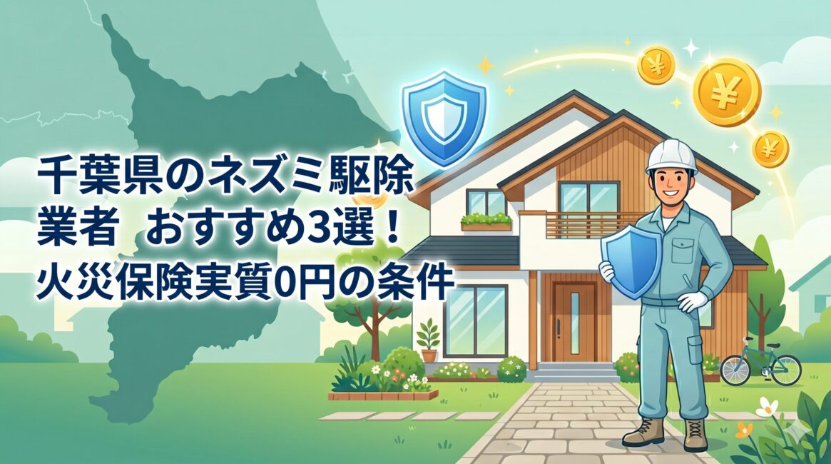 【修正用】千葉県のネズミ駆除業者おすすめ3選！火災保険実質0円の条件