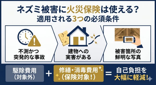 【知らないと損】千葉県のネズミ駆除で火災保険が適用される条件