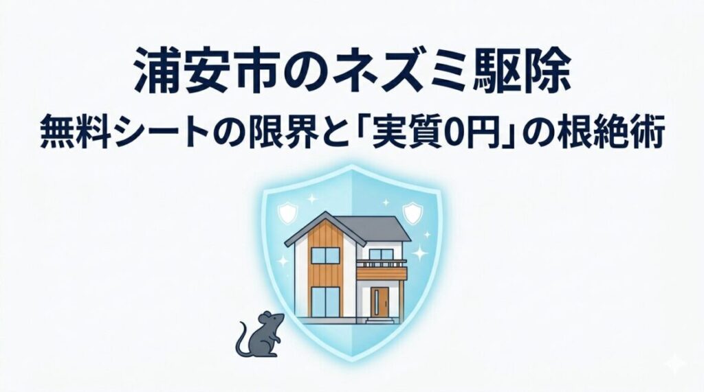 【2026年最新】浦安市のネズミ駆除業者おすすめ比較！市役所の無料サポート実態と「実質0円」根絶の裏技