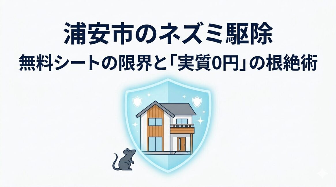 【2026年最新】浦安市のネズミ駆除業者おすすめ比較！市役所の無料サポート実態と「実質0円」根絶の裏技