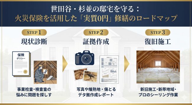 世田谷・杉並で火災保険を実質0円で通す3ステップ