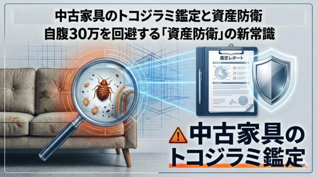 メルカリで届いた中古ソファにトコジラミが！建築プロが教える「損切り」の境界線と、駆除費用100万を回避する鑑定レポート活用術