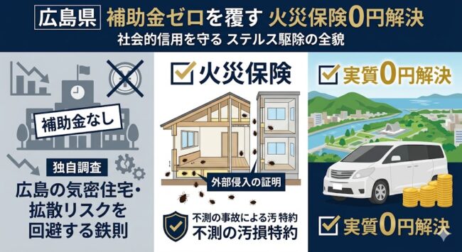 【2026】広島県のトコジラミ駆除｜補助金ゼロを覆す「火災保険0円解決」と失敗しないおすすめ業者3選