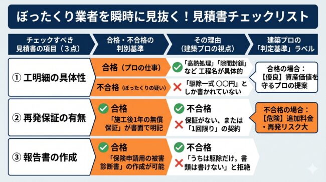ぼったくり回避チェックリスト：見積書の「この項目」を確認せよ