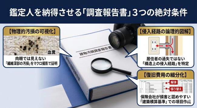 保険会社が「首を縦に振らざるを得ない」調査報告書の3条件