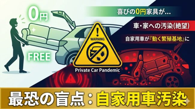 【2026】ジモティーのトコジラミ被害実録！0円家具の罠と「自家用車パンデミック」を防ぐ鉄則