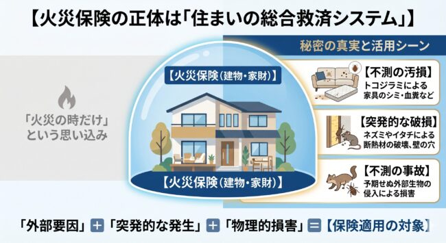 火災保険は火事以外でも保険金が下りる！その仕組みは