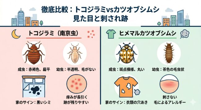 トコジラミ vs ヒメマルカツオブシムシ