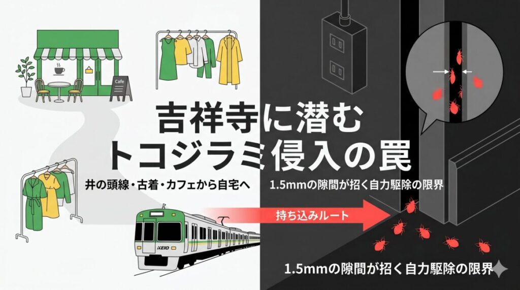 【2026最新】武蔵野市（吉祥寺）のトコジラミ駆除業者おすすめ3選｜行政サポートの限界と井の頭線経由の侵入ルートを建築プロが解説