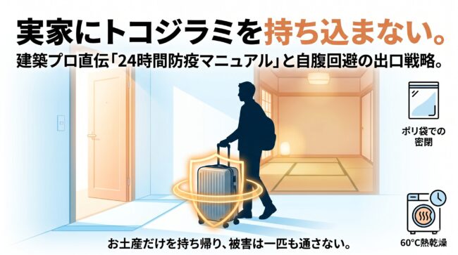 実家にトコジラミを持ち帰らない