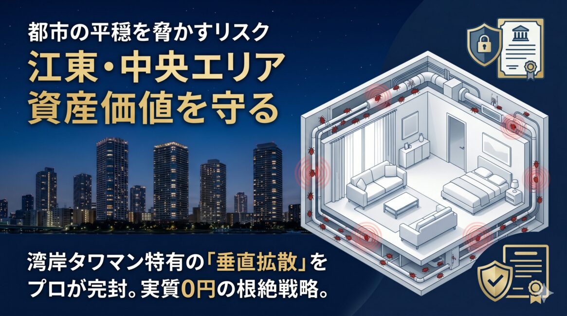 2026】江東区・中央区のトコジラミ駆除｜湾岸タワマン特有の「垂直拡散」リスクと実質0円の根絶戦略