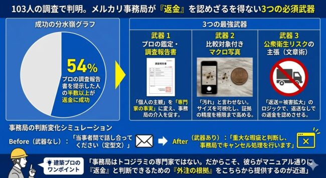 103名の調査で判明！返金に成功した人が共通して持っていた武器