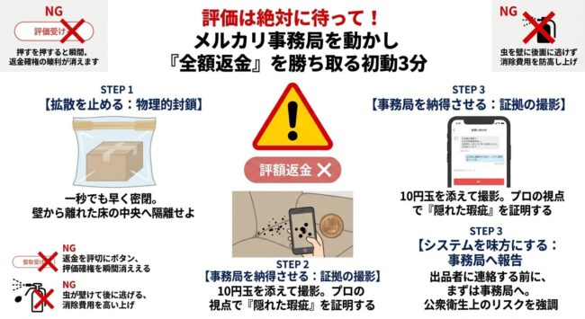 【重要】評価は絶対ダメ！メルカリ事務局を動かす「初動の3分」