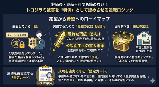 【逆転】「評価してしまった」「返品不可」と言われた時の対処法