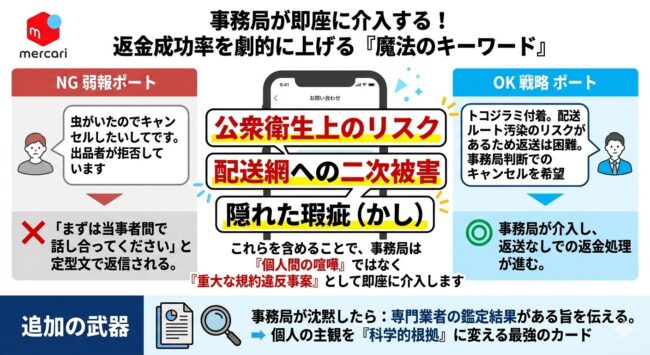 事務局にコピペで送る！返金・取引キャンセル専用テンプレ