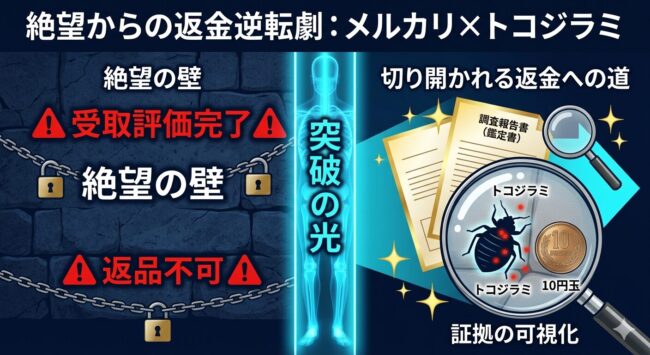 【2026】メルカリでトコジラミ付きが届いたら？返金を勝ち取る「最強の証拠」と詰み状況からの脱出術