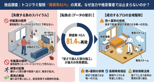 【独自調査】なぜトコジラミ駆除は8割の人が失敗するのか?