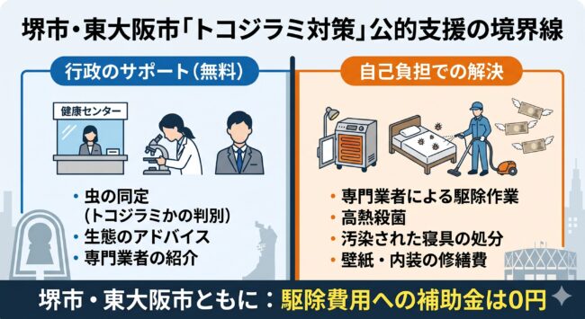 2026年度、堺市・東大阪市のトコジラミ駆除に「補助金・助成金」はあるか？
