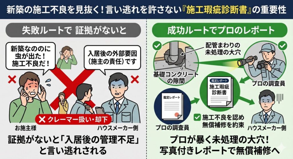 新築なのにゴキブリが出る理由！手抜き工事を防ぐ大工プロの完封術