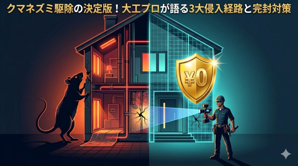 マネズミ駆除の決定版！大工プロが語る3大侵入経路と完封対策