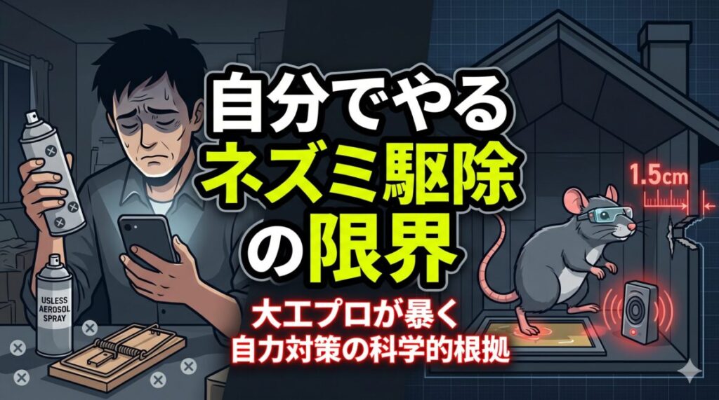 【自分でやるネズミ駆除の限界】効果的な撃退法と大工プロが暴く「自力対策が失敗する」科学的根拠