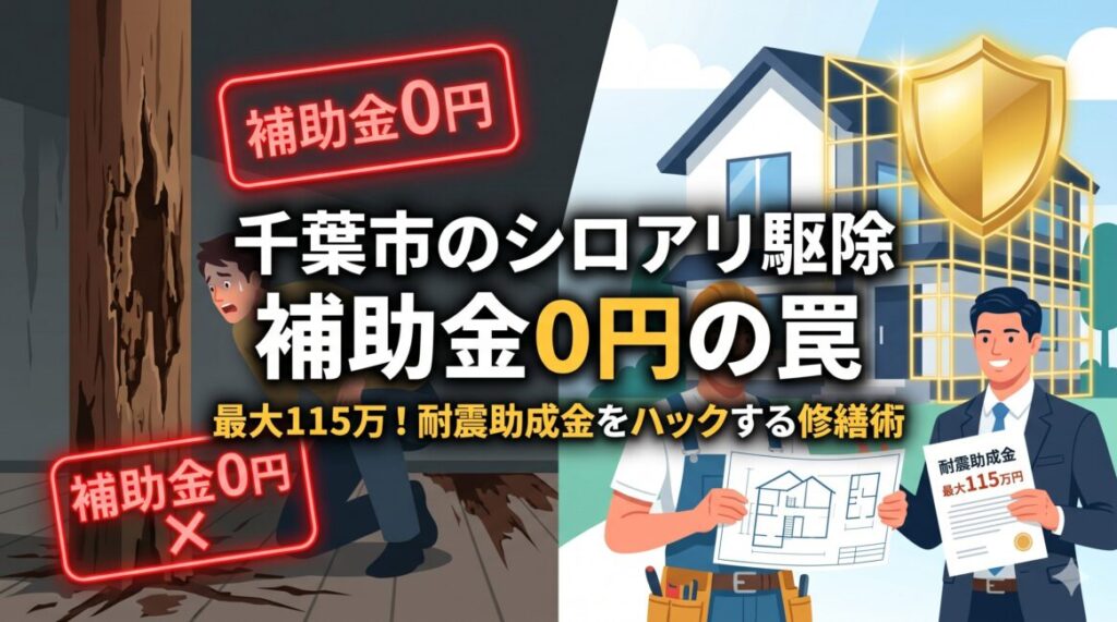 【大工プロが裏ワザ暴露】千葉市のシロアリ駆除補助金は0円！最大115万の耐震助成金をハックする修繕術