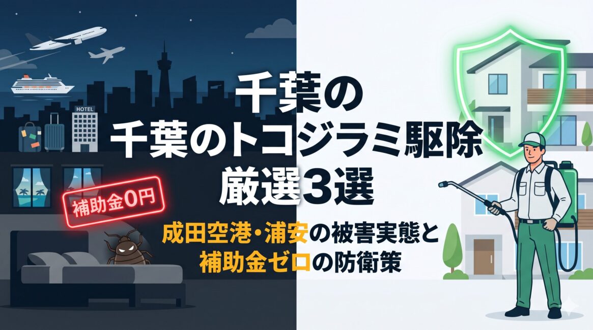 【2026最新】千葉のトコジラミ駆除おすすめ業者3選！成田空港・浦安の被害実態と補助金ゼロの防衛策