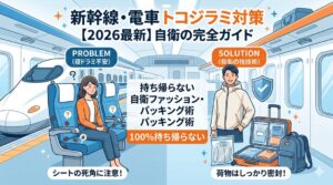 【修正用】【2026最新】新幹線・電車のトコジラミ対策！シートの死角と100%持ち帰らない自衛ファッション・パッキング術