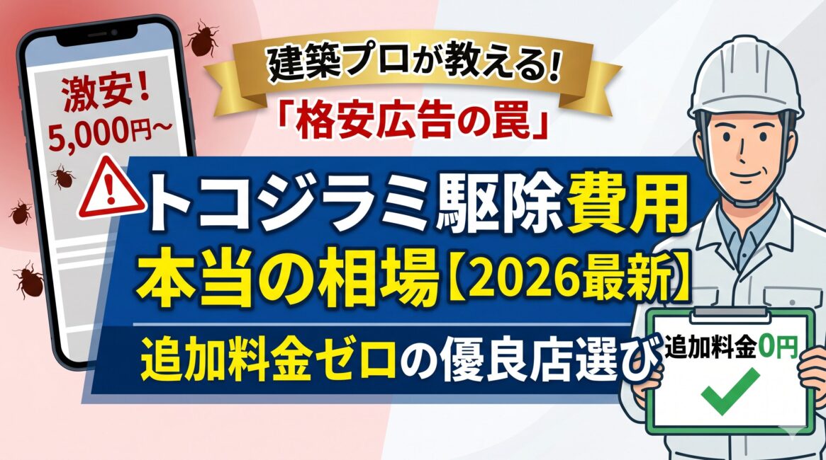 トコジラミ駆除費用の相場【2026最新】建築プロが教える「格安広告の罠」と追加料金ゼロの優良店の選び方