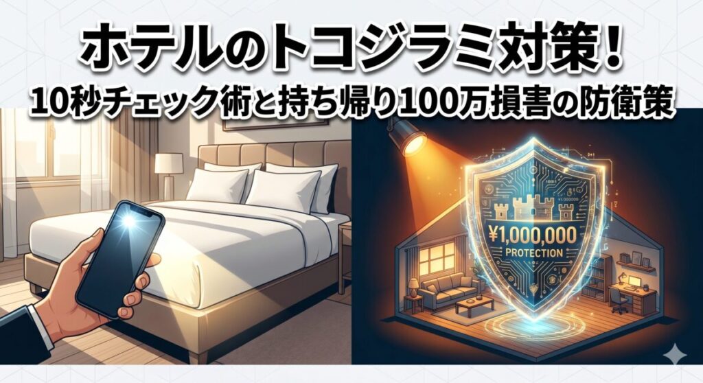 ホテルのトコジラミ対策！10秒チェック術と持ち帰り100万損害の防衛策