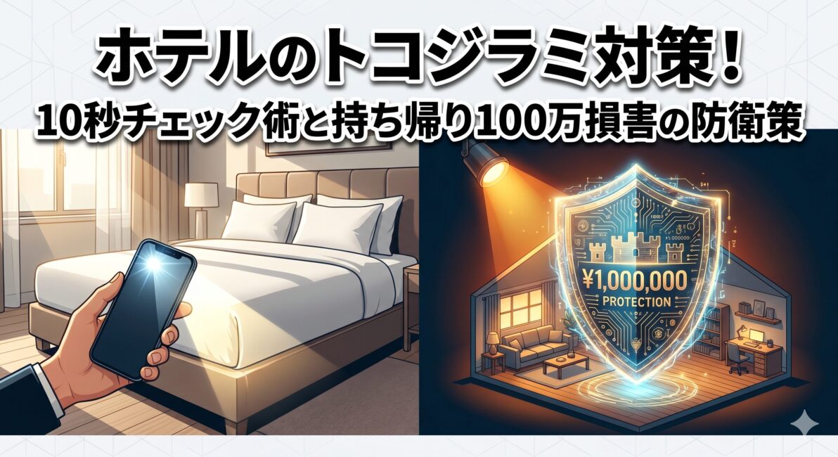 ホテルのトコジラミ対策！10秒チェック術と持ち帰り100万損害の防衛策