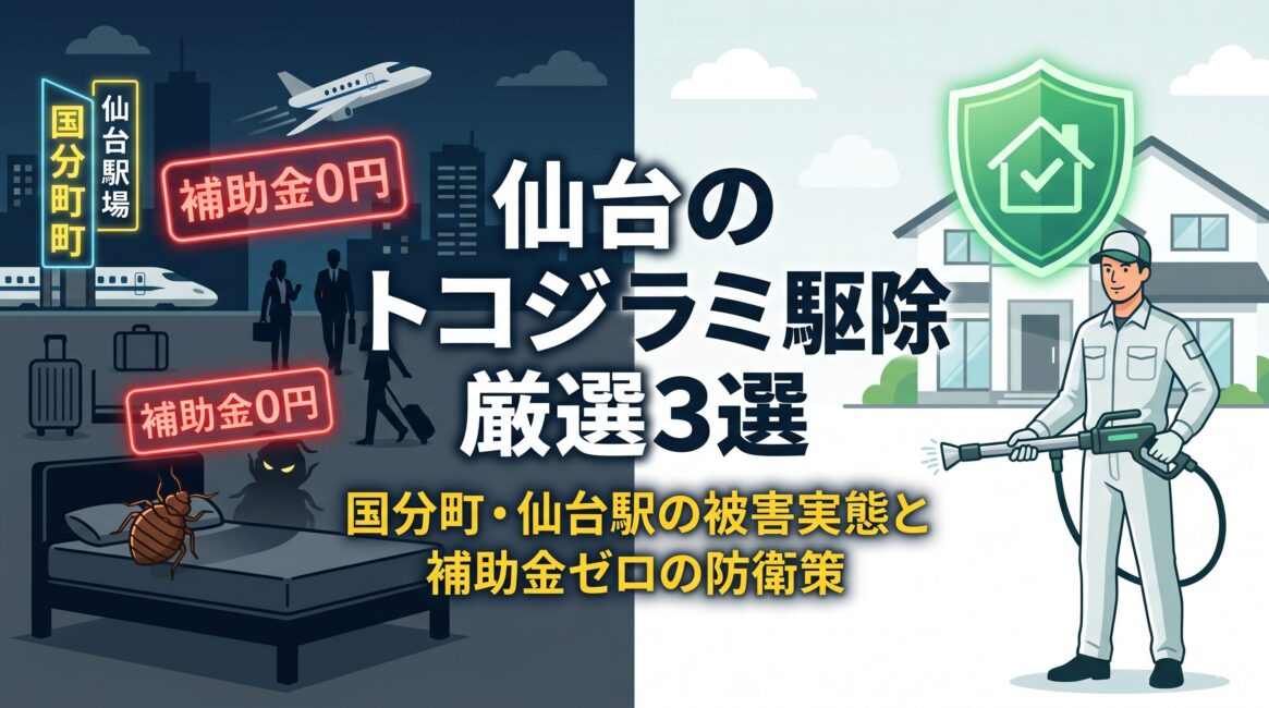【2026】仙台市のトコジラミ駆除｜補助金ゼロを覆す「火災保険0円解決」と宮城県でおすすめの専門業者3選